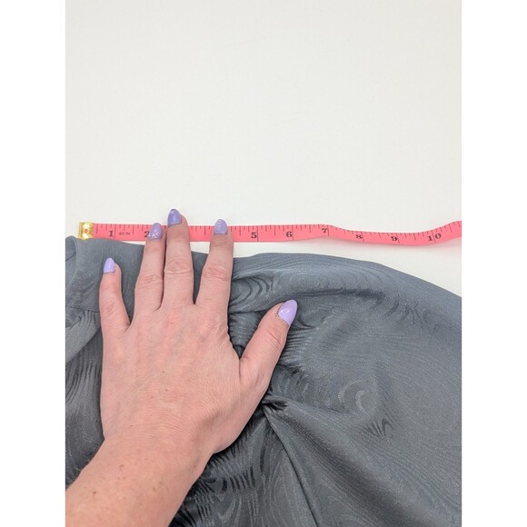 Peters & Ashley Vintage Black Swirl Print Satin Puffy Button Up Blouse Size M/L - Picture 7 of 10